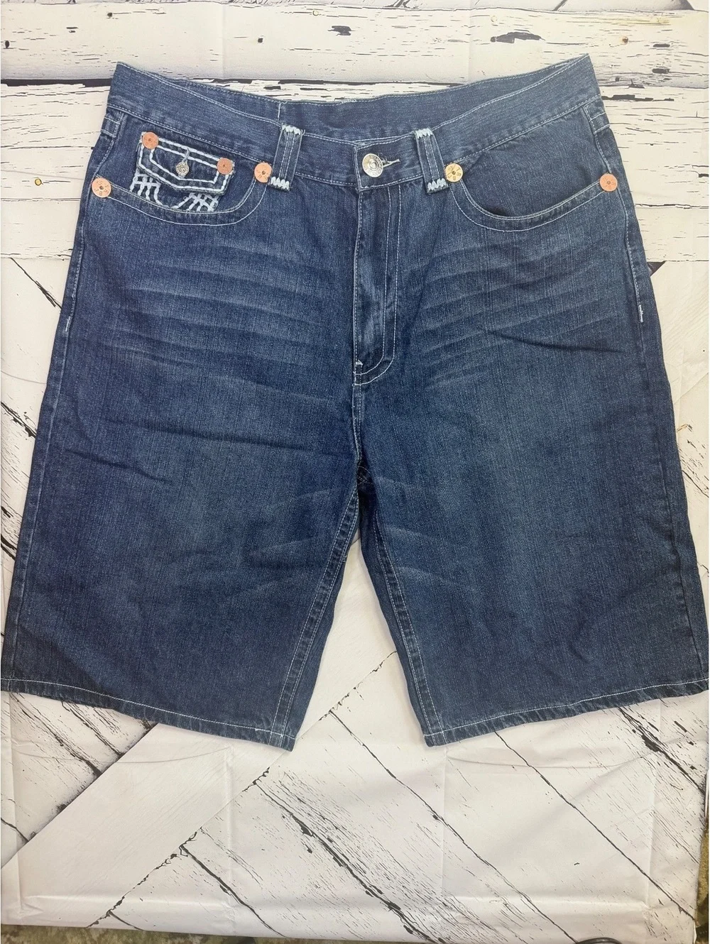 Vintage True Religion Joey Super T Denim Y2K Jorts Baggy Relaxed Shorts Men’s 42